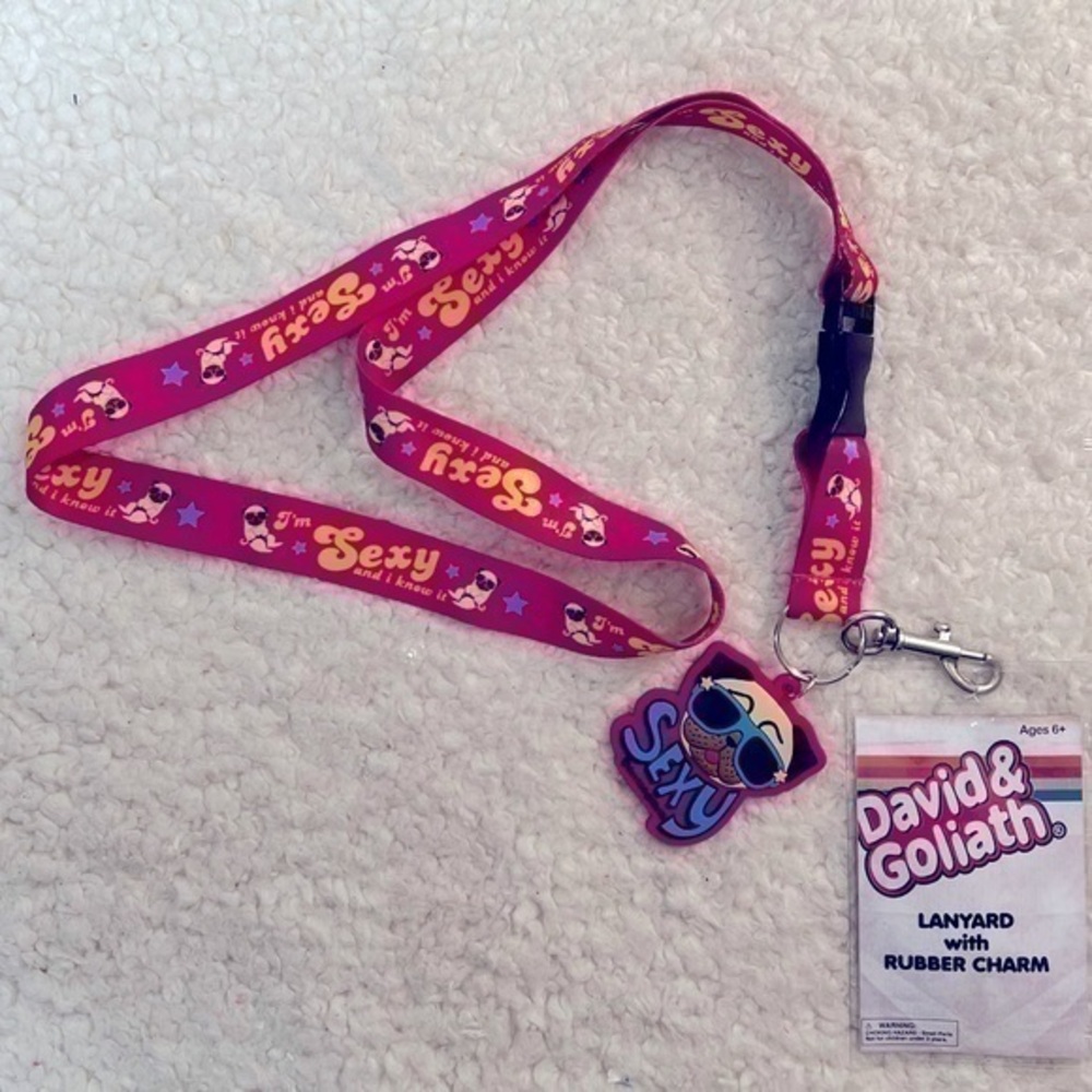 David & Goliath "Sexy" Lanyard with Rubber Charm